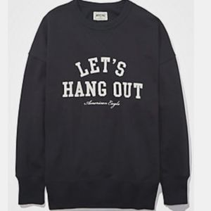 Let's hang out oversized sweatshirt